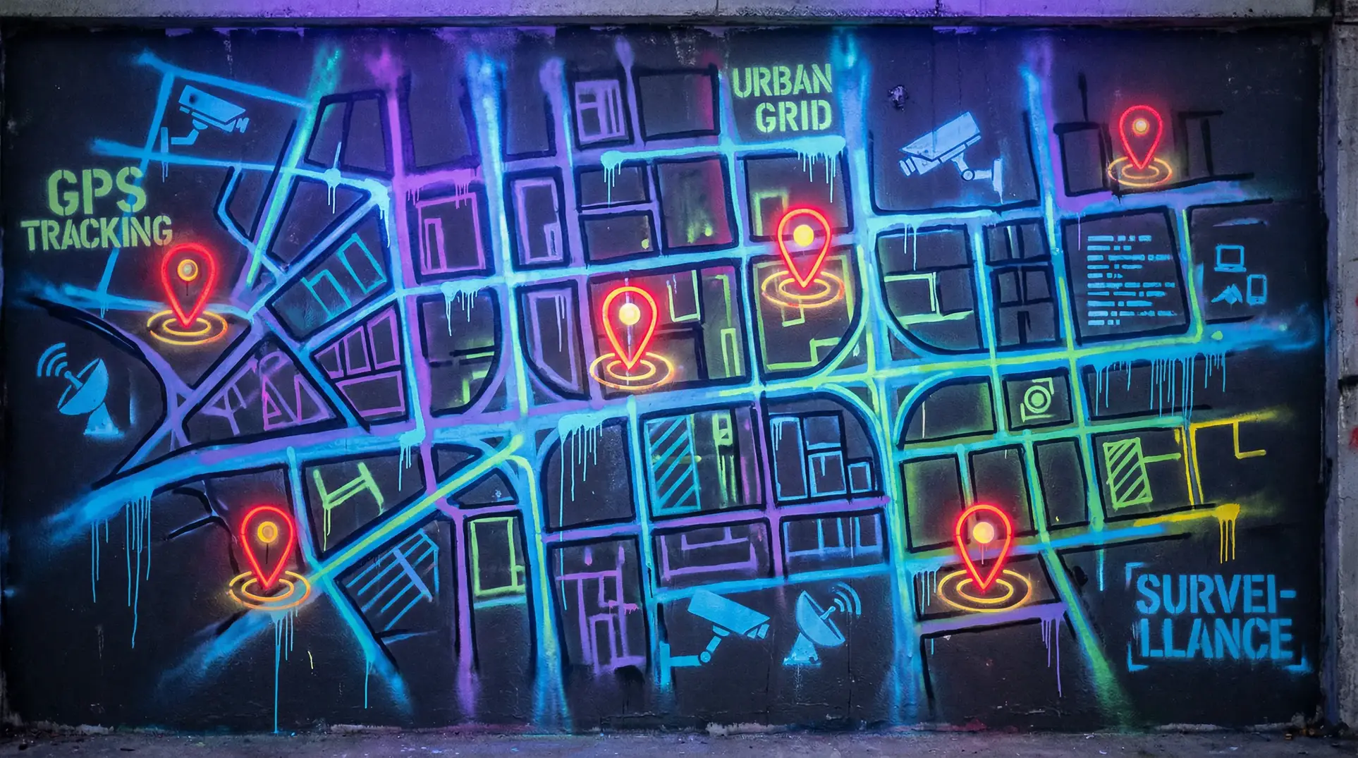 万里归途电影照片高清在线观看 狗仔追踪地图 - 城市涂鸦风格